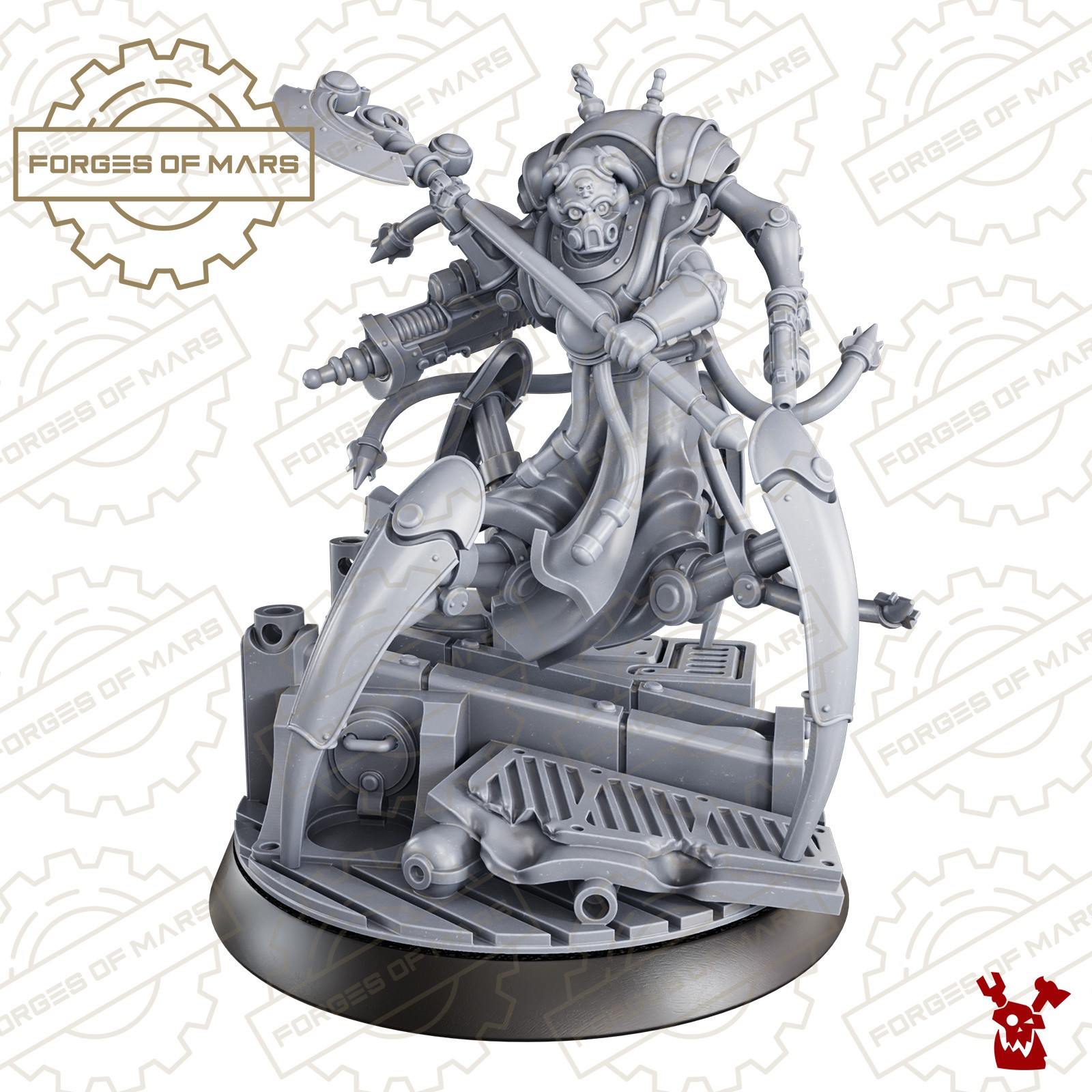 Mechonarch Stravicus Kain Machine Cult avec options d'armes magnétisables pour wargame