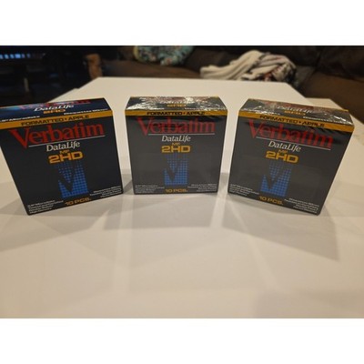 New Qty. 29 Vintage Verbatim 3.5  MF2HD Double Sided High Density Floppy Disks