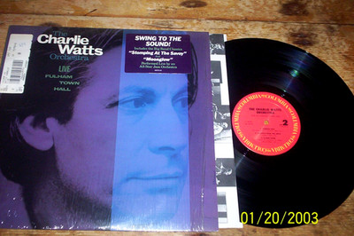 CHARLIE WATTS ORCHESTRA Live @ Fulham Town Hall ORIG 1986 VINYL LP in shrink NM-