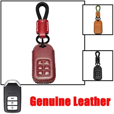 Genuine Leather Car Key Case Cover For Honda Vezel Pilot Insight Accord Jazz CRV