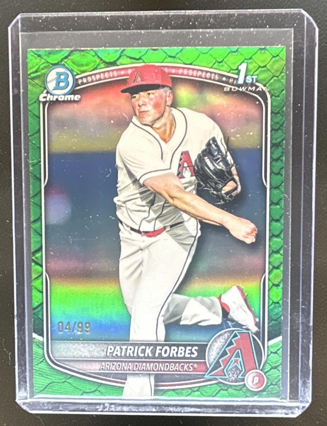2025 Bowman Draft Patrick Forbes Chrome Green Reptilian Refractor 1st #/99