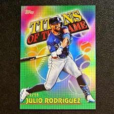 2026 Topps Julio Rodriguez /99 Titans Of The Game Green #TOG-20 Seattle Mariners