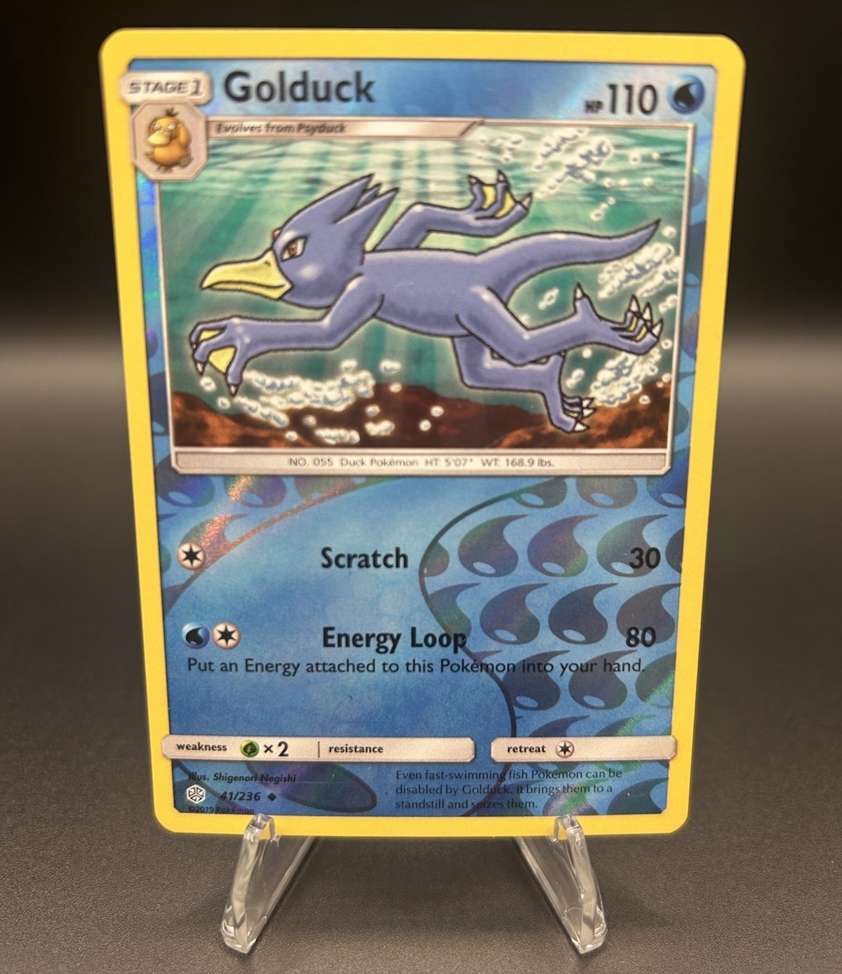• Golduck • 41/236 Reverse Holo SM Cosmic Eclipse Pokemon TCG NM