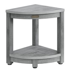 Waterproof Shower Bench for Inside Shower, Gray HDPS Corner Shower Stool for ...