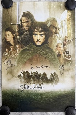 McKellen und Cast signiert Der Herr der Ringe 24x36'' MAXI Poster mit Echtheitszertifikat