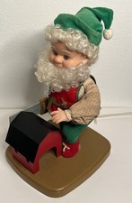 Vintage Animated Elf Toy Builder Figurine Christmas Santa's Best