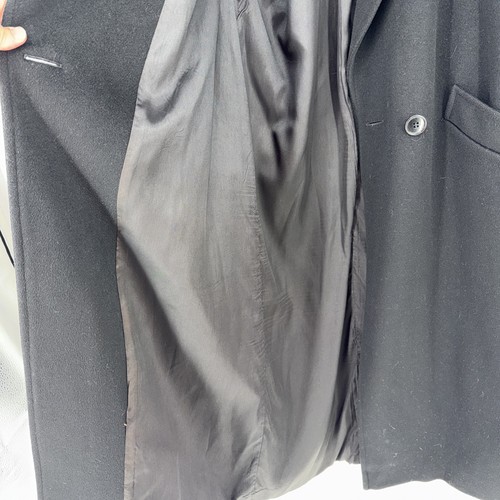 Larry Levine 100 % langer Wollmantel Größe 14 Farbe schwarz Damen Vintage - Bild 5 von 10