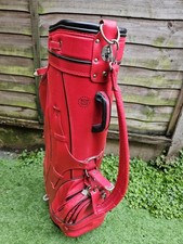 RARE Vintage Wilson RED  Leather Golf Bag.