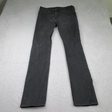 Levis 510 Jeans Mens 30x31 Black Skinny Fit Denim
