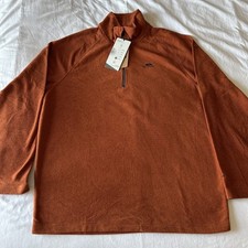 Trespass Fleece Jumper AT100 Half Zip Lightweight Airtrap Sz Large Burnt Orange