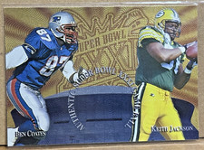 Keith Jackson Ben Coates 1997 Edge Masters Super Bowl 31 GameBall Proof SP RARE