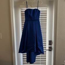 David’s Bridal Satin Royal Blue Dress