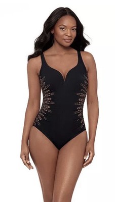 New Miraclesuit Costa D Oro Temptress  One Piece Swimsuit SZ 10 6552358 $192