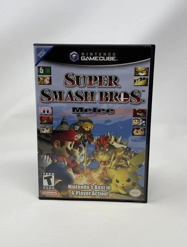 Super Smash Bros Melee Nintendo GameCube Game and Case First Print Pristine Disc