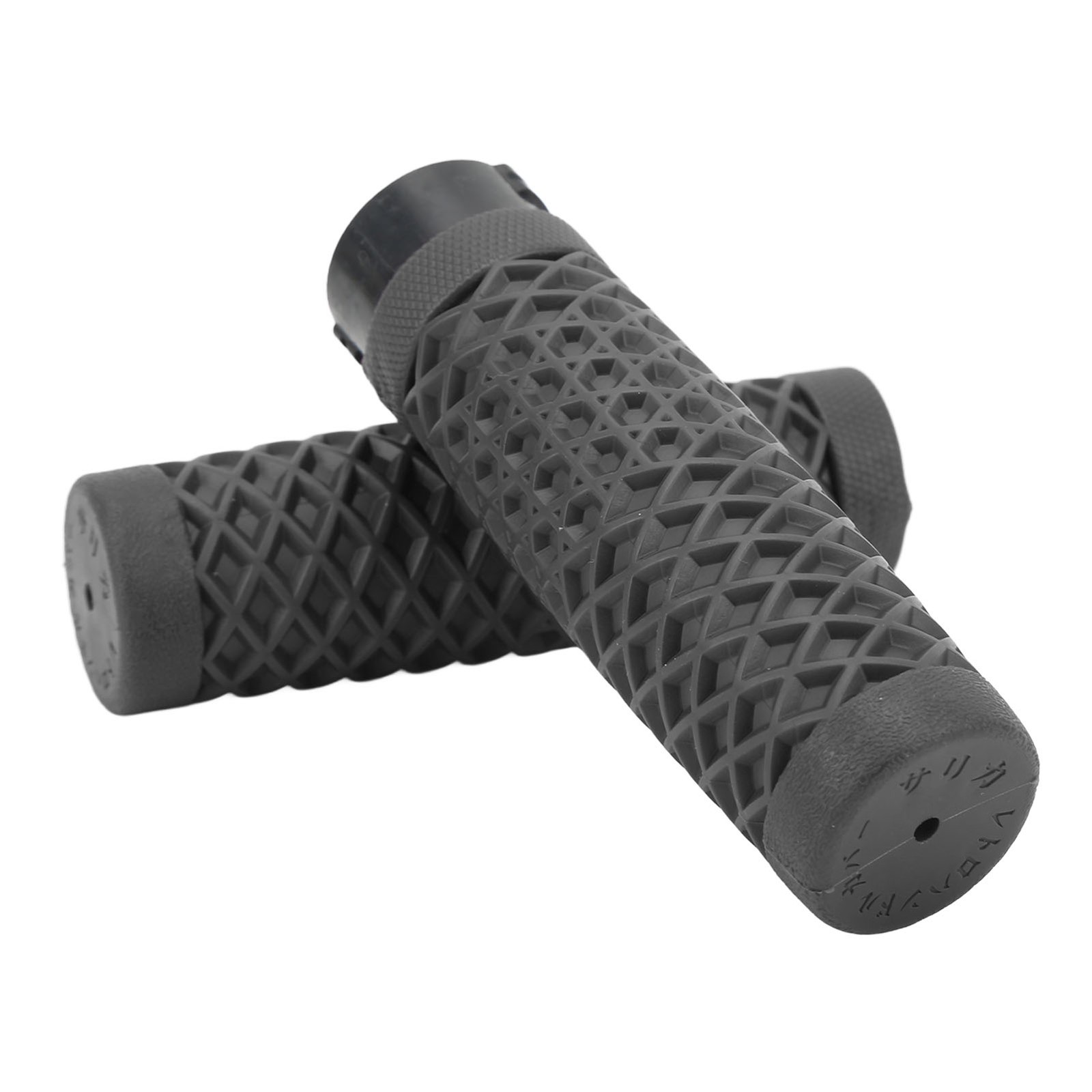 (Black)1 Pair Of 25mm Motorcycle Handlebar Grip Left Right Universal