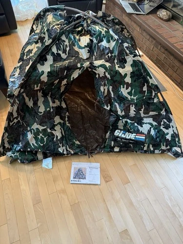 Vintage 1985 GI JOE ARAH Camouflage Tent RARE Camo Kids Youth Fort 11/12 Poles