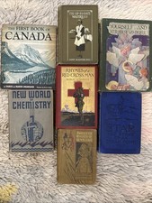 Lot of 7 Vintage Antique Beautiful Illustrated Childrens Books Nursery Decor