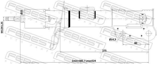 FEBEST-OE 12110-009FR.OE Shock Absorber for HYUNDAI