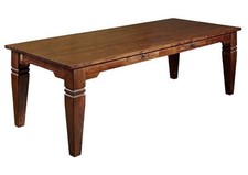 Esszimmertisch Küchentisch Schubladen 200x100 Akazie massiv Holz braun kolonial