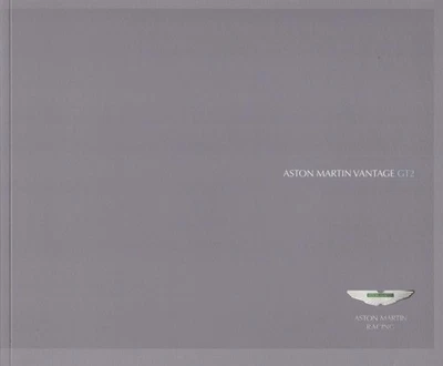 Catalogue Brochure Aston Martin Vantage GT2 2008 Anglais English - Photo 1/3
