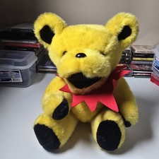 RARE Vintage Grateful Dead Plush Bear 12" Steven Smith Dancing Bears Yellow Red