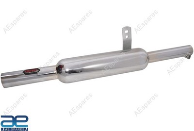 Exhaust Silencer + Baffle Chrome Fits Royal Enfield Classic 350 cc 500 cc UCE 