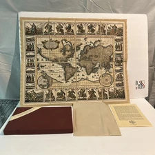 Vintage Nova Totius Terrarum Orbis Geographica Hydrographica Tabula Signum