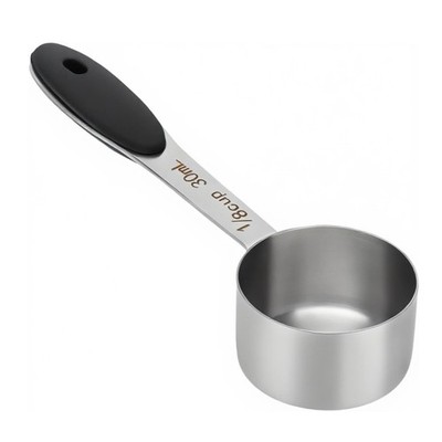 Haosie 30ml 1/8 Cup Coffee Scoop, Stainless Steel Measuring Silver 