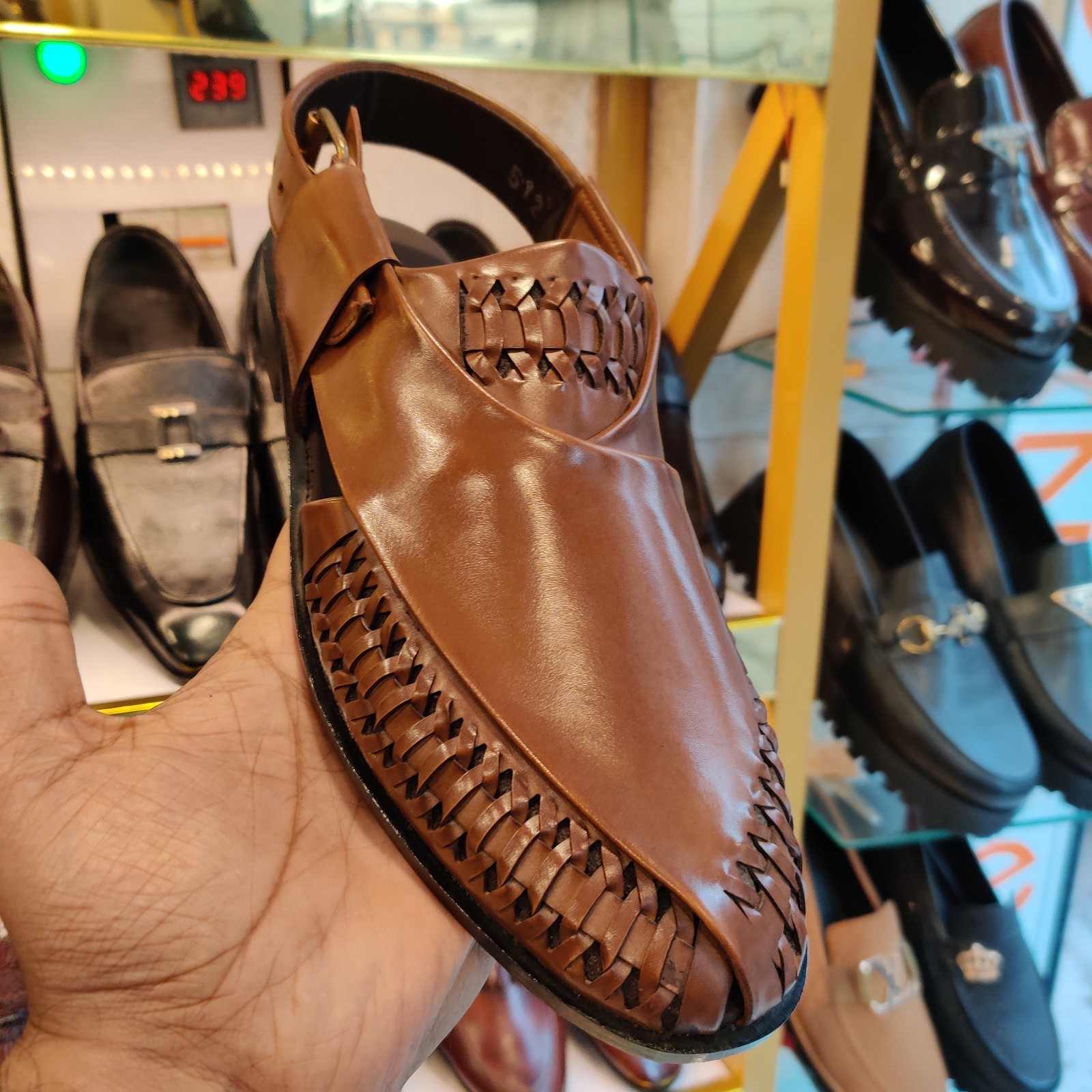 Peshawari Leather Chappal Men's Sandals Handmade Brown Men peshawari handmade
