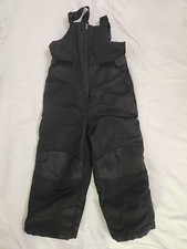 Swiss Tech Overall Snow Bib Pants Kids Size XS 4-5 Black