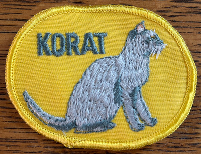 Vintage KORAT Cat Show Breed Embroidered Patch