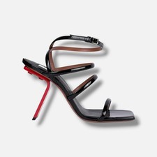 Alaïa Women's Black Patent Leather Sandal Shoe Size 10