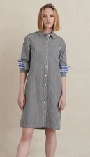 Alex Mill Women’s Size XXL Wyatt Shirt Dress Black White Gingham 100% Cotton