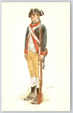 Postcard Patriotic Art Continental Soldier of the Revolution 1983