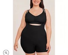 Shapermint Essentials Women's Size 3XL Black Open Bust Shaper Short