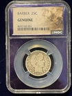 1909 D Barber Quarter 25c NGC GENUINE Purple Core 🔥🔥🔥🔥