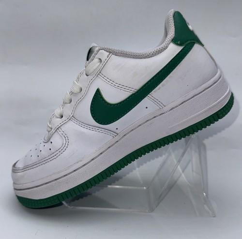 Nike Air Force 1 GS Size 1 White Malachite Green Sneakers FV5948-103 - Picture 4 of 7