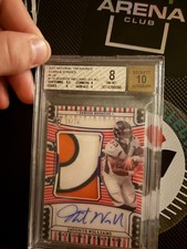 Panini 2021 National Treasures Javonte Williams RPA Blue /10 BGS 8 BAS 10