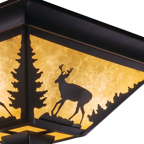 Vaxcel Lighting CC55414 Bryce 3 Light Flush Mount Indoor Ceiling - Bronze - Picture 4 of 11