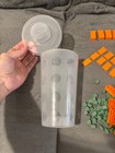 Lego Bricks Lot in Lego Cup: 4x2 Orange, 3x2 Thin Orange, Lime 1x1 Round Studs, — photo 9
