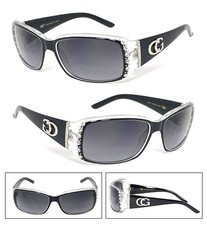 Fashion Eyewear Womens Polarized Sunglasses Wrap Shaded Black Tortoise UV400
