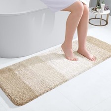 Bathroom Runner Rugs 47x17, Extra Soft Absorbent 47" x 17" Light Beige