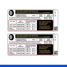 Bmw Tire Pressure Loading Information Door Jamb Sticker Decal Replacement Bmw Tire Pressure Loading Information Door Jamb Sticker Decal Replacement