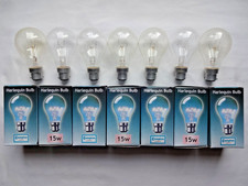 7x Crompton Harlequin 15w Bayonet B22 Clear Incandescent Proper Bulbs Old Type