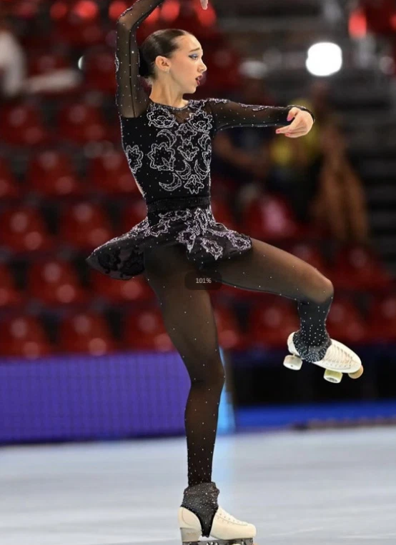 ice figure skating competition dress Gymnastics costume dance Dress dyeing - Image 2 of 4