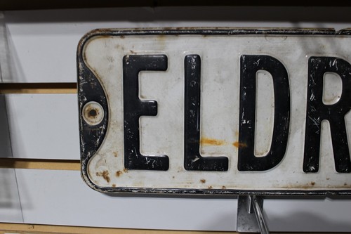 Vintage Steel Pressed Street Name Sign ~24" x 6" Raised Lettering - Picture 5 of 8