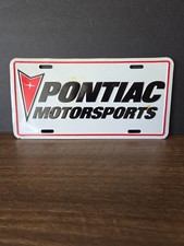 Vintage Pontiac Motorsports Booster License Plate Trans Am Firebird Fiero Canam