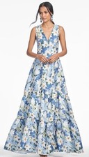 Sachin Babi RORI GOWN - SKY BLUE STAR LILLIES Size 6