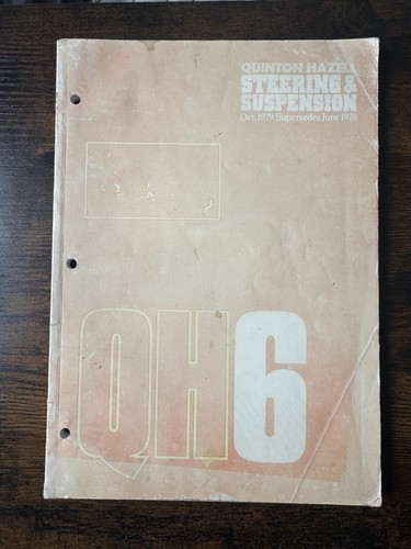 Quinton Hazell Steering & Suspension Oct 1979 Catalogue Vintage Car Vehicle Bk