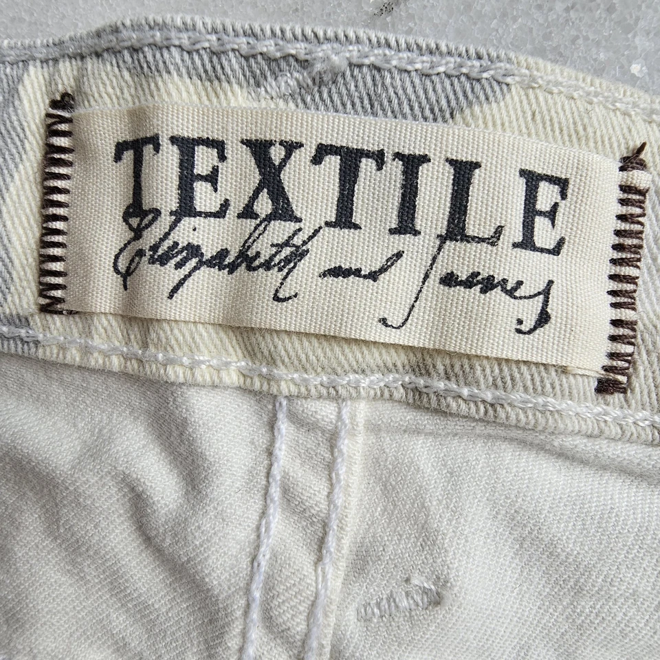 Pantalones Cortos Textiles Elizabeth & James 'Cooper' Talla 29 Gris Crema Camuflaje Indie Sleaze Foto 3 de 4